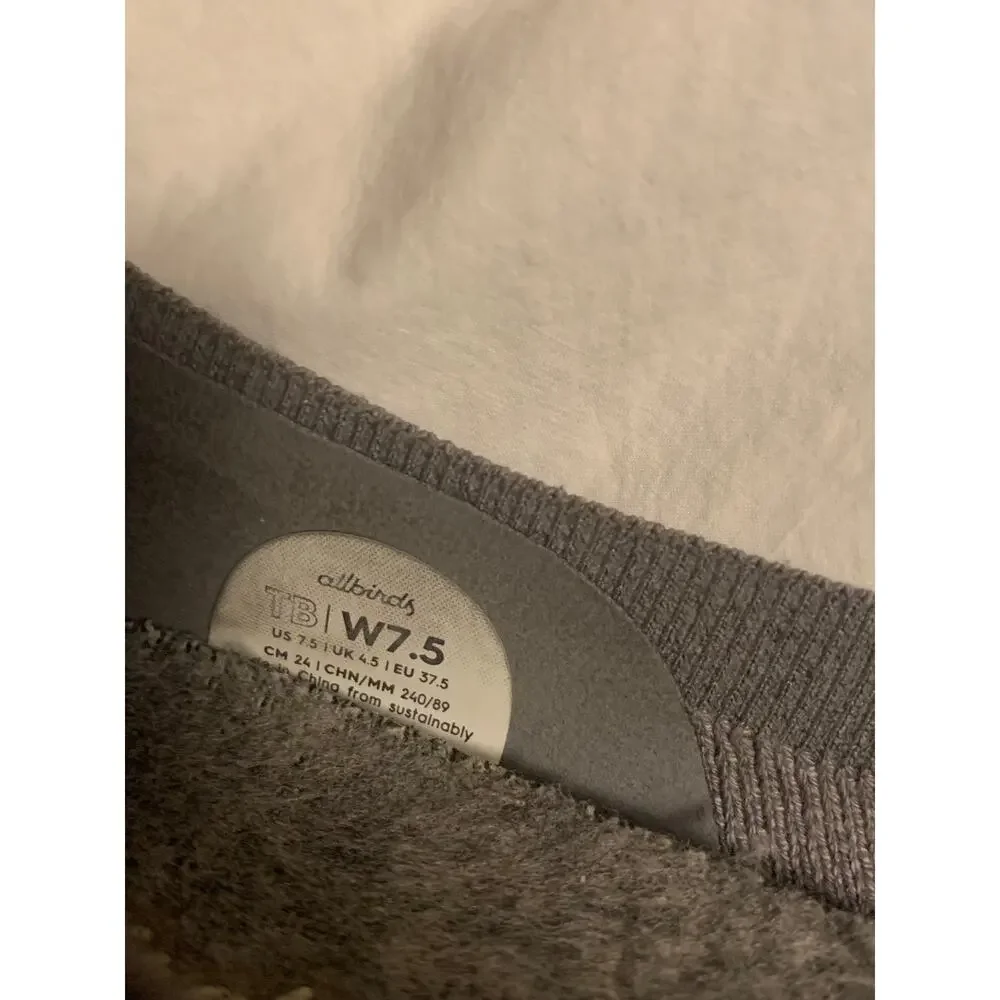 Allbirds Tree Breezers Fabric Ballet Flats Grey Shoes Size 7.5